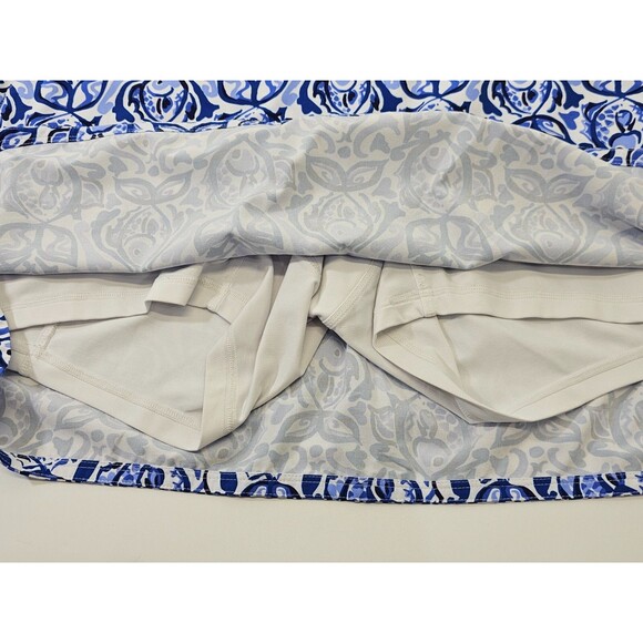 CS Women's XL RLX Ralph Lauren Blue Pattern Golf Skort Skirt W Built In Shorts - Picture 3 of 6